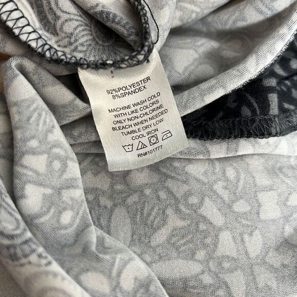 Lola Women's Halter Neck Print Allover Gray Mini Dress Size L - Picture 7 of 8